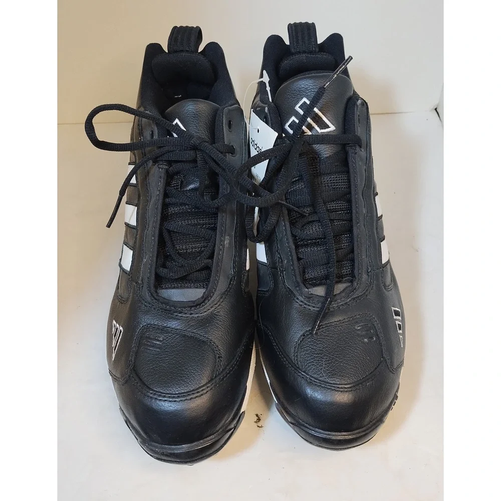 Adidas Excelsior Mid Baseball Cleats Black‎ White Metal Spikes Mens 14